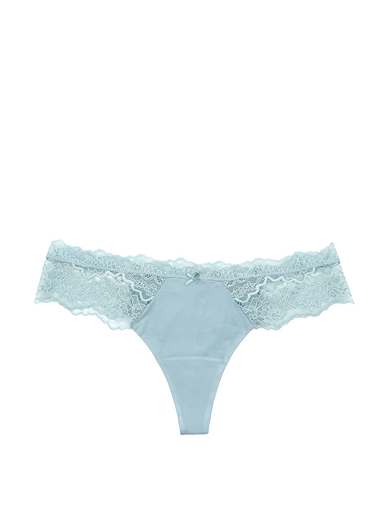 Lace-Trim Thong Panty image number null
